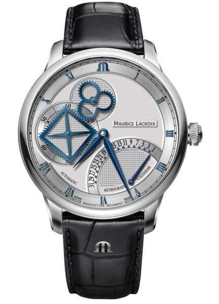 Review Maurice Lacroix Masterpiece MP6058-SS001-110-1 Square Wheel Retrograde Replica watch